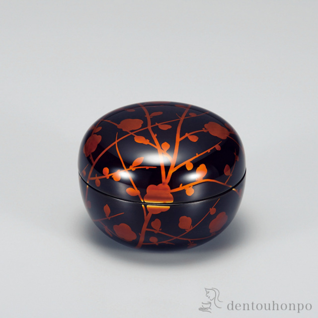 【送料無料】玉匣（たまくしげ） 小物入れ 枝梅 白檀≪在庫確認後、7営業日程で出荷≫ ( 手作り サイドテーブル チェスト リビング 人気 越前漆器 )