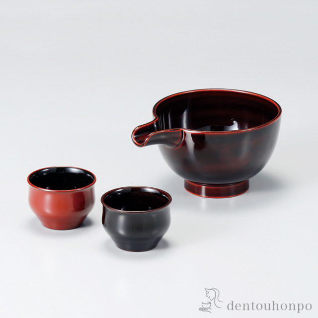 【送料無料】酒器セット さくら白檀≪在庫確認後、7営業日程で出荷≫ ( 酒器 日本酒 冷酒 プレゼント 人気 越前漆器 )