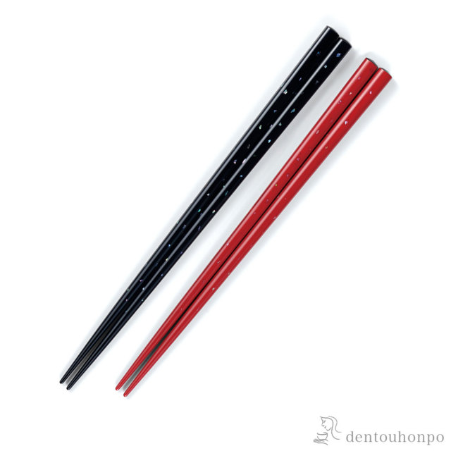 【送料無料】夫婦箸 貝ちらし≪在庫確認後、7営業日程で出荷≫ ( お箸 プレゼント はし 高級箸 塗り箸 越前漆器 )