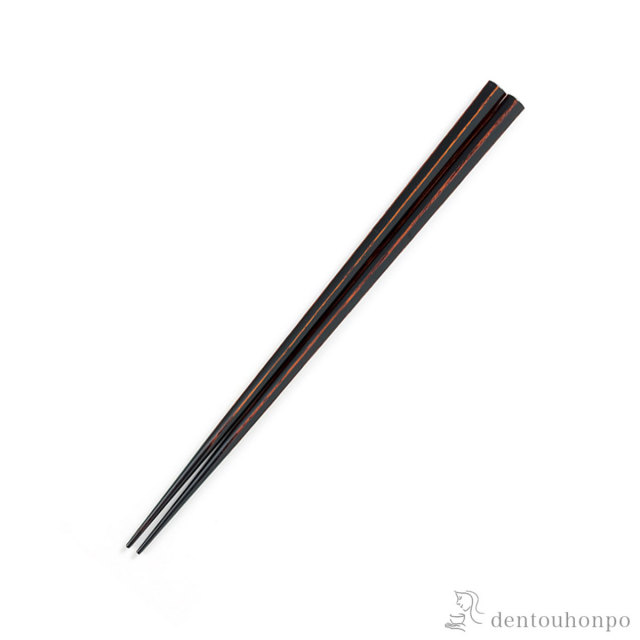 箸 五角 溜 23.5cm≪在庫確認後、7営業日程で出荷≫ ( お箸 プレゼント はし 高級箸 塗り箸 越前漆器 )