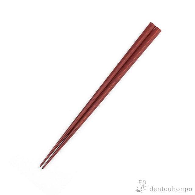 箸 五角 古代朱 22cm≪在庫確認後、7営業日程で出荷≫ ( お箸 プレゼント はし 高級箸 塗り箸 越前漆器 )