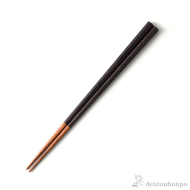 箸 八角 研ぎ出し 曙 23.5cm≪在庫確認後、7営業日程で出荷≫ ( お箸 プレゼント はし 高級箸 塗り箸 越前漆器 )