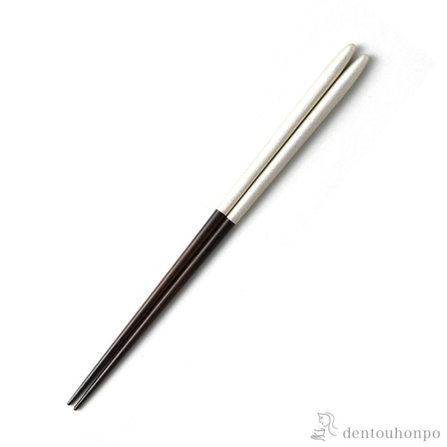 まるみ箸 黒拭漆 錫 23.5cm≪在庫確認後、1週間程で出荷≫ ( 父の日 プレゼント 初任給 お箸 プレゼント はし 高級箸 塗り箸 越前漆器 )