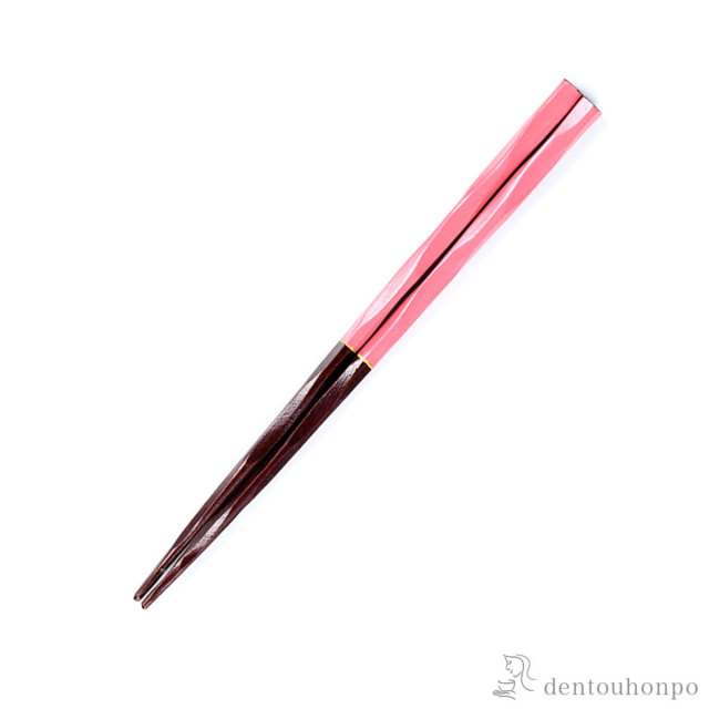 家族箸 紅梅 19cm≪在庫確認後、1週間程で出荷≫ ( 父の日 プレゼント 初任給 お箸 プレゼント はし 高級箸 塗り箸 越前漆器 )