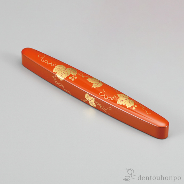 送料無料】 文鎮 金箔つた 朱 / 書道 高級 人気 お土産 おすすめ 越前