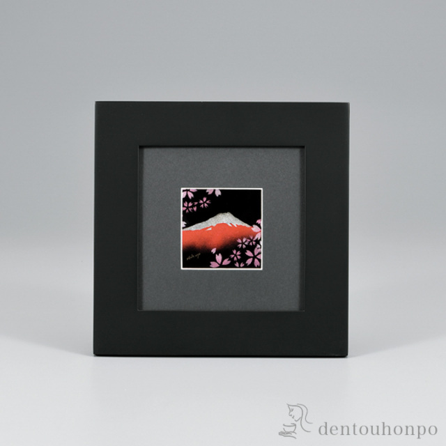 【送料無料】パネル 富士桜≪在庫確認後、7営業日程で出荷≫ ( 額縁 飾り フレーム 人気 おすすめ 越前漆器 )
