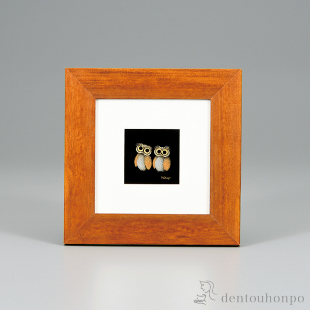 【送料無料】パネル ふくろう≪在庫確認後、4~7営業日程で出荷≫ ( 額縁 飾り フレーム 人気 おすすめ 越前漆器 )