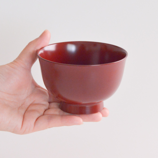 端反汁椀 古代朱 食洗機対応 5個セット / 雑煮椀 お椀 お吸い物 味噌汁