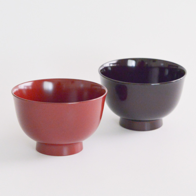 【新品同様】越前塗　雑煮椀　若松　古代朱3個セット 同様越前塗 雑煮椀 若松 古代朱3個セット 蓋付椀 – 漆器 高