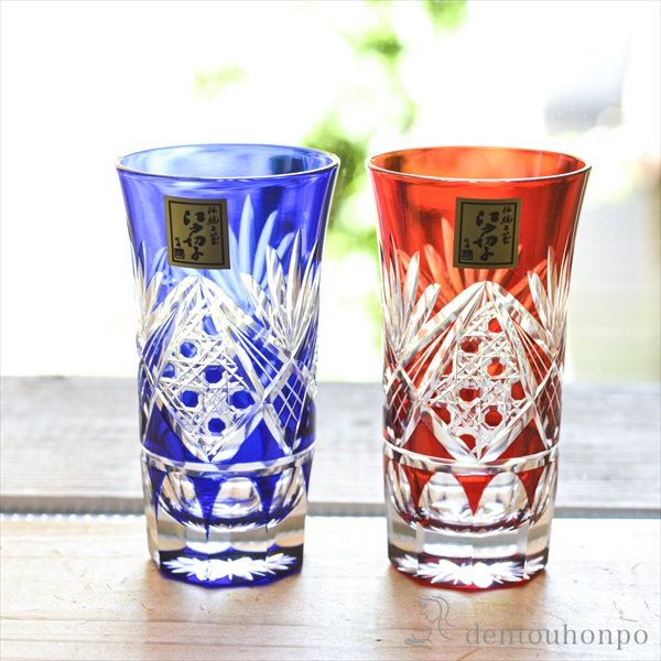 切子籠目茶器 切子籠目茶器 切子グラス 八角籠目ロックグラス | ギフト