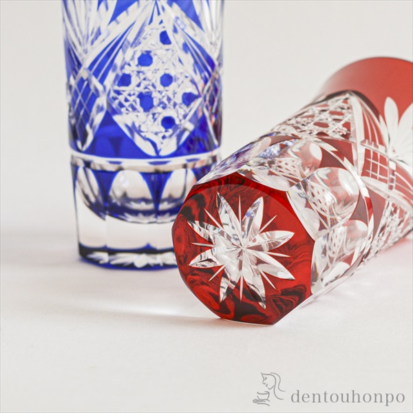 送料無料 八角籠目菊底 一口ビール ペア 田島硝子 退職祝い プレゼント タンブラー ビアグラス ビアカップ プレゼント 人気 江戸切子 送料無料 1週間程で出荷