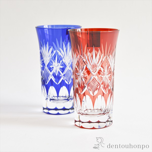 送料無料】 星切子 一口ビール ペア / 田島硝子 タンブラー ビアグラス