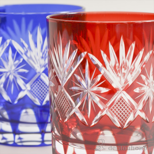 送料無料】 星切子 オールド ペア / 田島硝子 ビールグラス ビアグラス