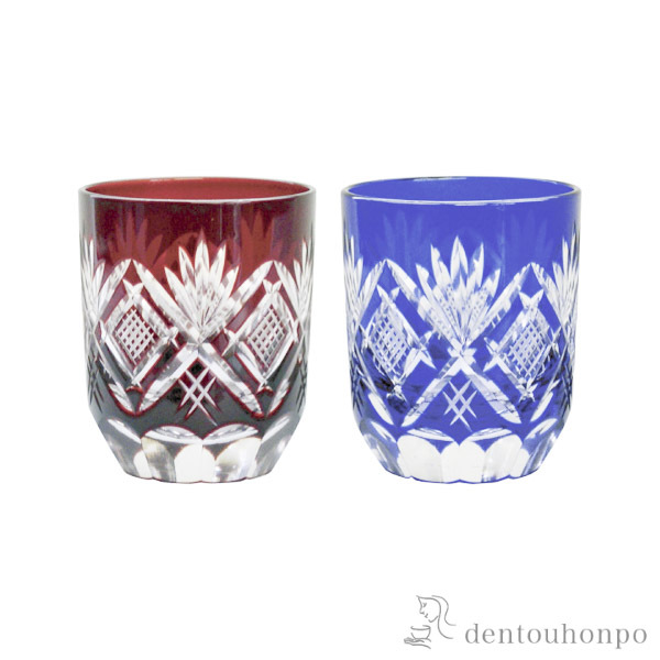 【送料無料】江戸切子 魚子切子 ぐい み　ペア 江戸切子≪13時までのご注文即日発送(休業日を除く)≫ ( 田島硝子 あすつく 退職祝い 定年 ぐいのみ 盃 酒器 セット 日本酒 セット 江戸切子 )