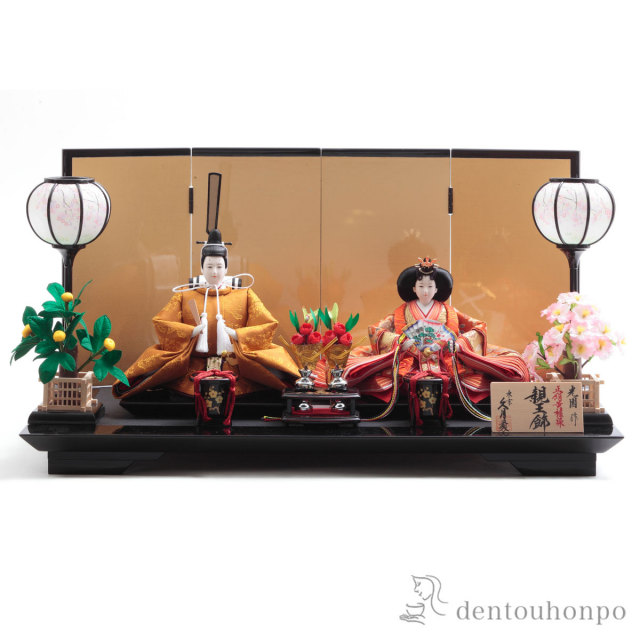 【送料無料】雛人形 衣装着 親王飾り 正絹・有識雛 光園作 幅 65cm 名入りプレート・顔紙・収納用ふくさ・防虫剤付き≪在庫確認後、7営業日程で出荷≫ ( 久月 ひな人形 お雛様 おしゃれ ひなまつり 人気 江戸節句人形 )