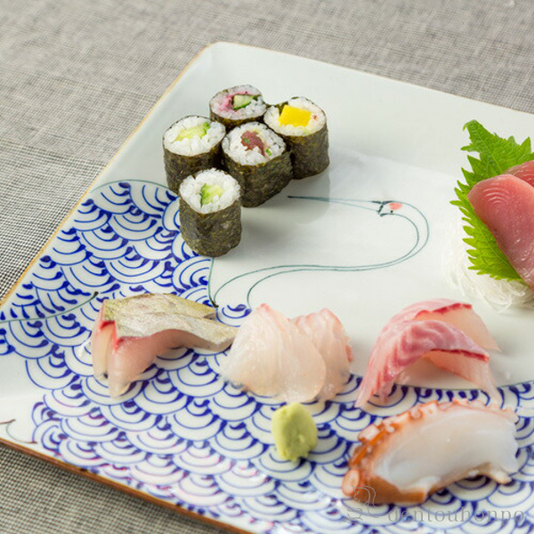 正角皿 kotohogi 鶴・大 / 角皿 長皿 焼き魚 さんま おしゃれ 波佐見焼