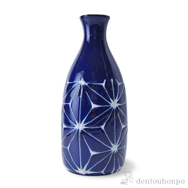 【送料無料】徳利 琉璃 麻の葉≪在庫確認後、10~14営業日程で出荷予定≫ ( 波佐見焼 琉璃 酒器 日本酒 冷酒 片口 おすすめ 波佐見焼 )