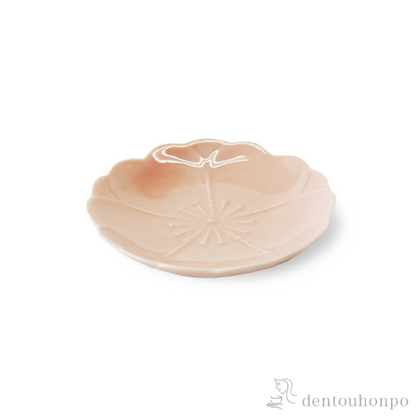 小皿 さくら 桃釉 5個セット≪在庫確認後、10~14営業日程で出荷≫ ( 波佐見焼 さくら プレート 醤油皿 豆皿 和食 洋食 波佐見焼 )