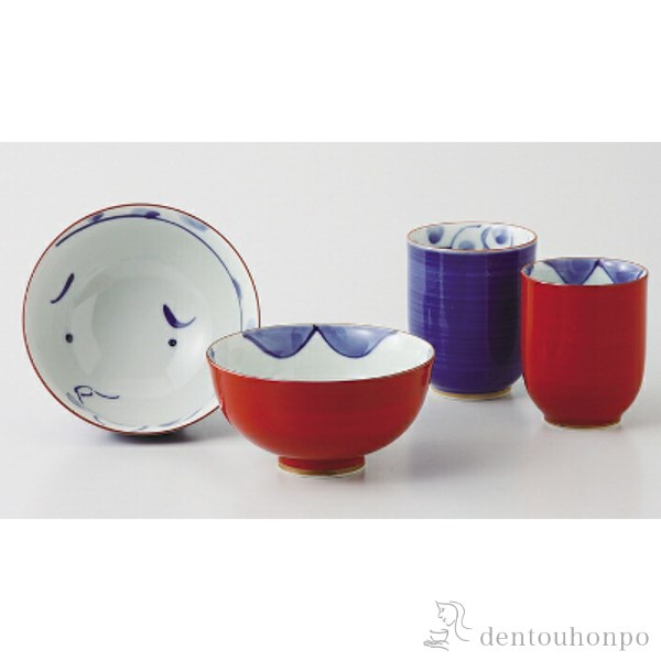 【送料無料】睦揃 おかめひょっとこ≪在庫確認後、10~14営業日程で出荷≫ ( 夫婦茶碗 夫婦湯呑 セット ご飯茶碗 湯飲み 波佐見焼 )