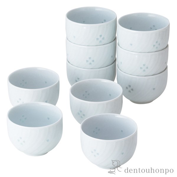 【送料無料】仙茶揃 ホタルレリーフ 10客セット≪在庫確認後、10~14営業日程で出荷≫ ( 母の日 プレゼント 初任給 茶器セット 急須 湯呑み 日本茶 中国茶 波佐見焼 )