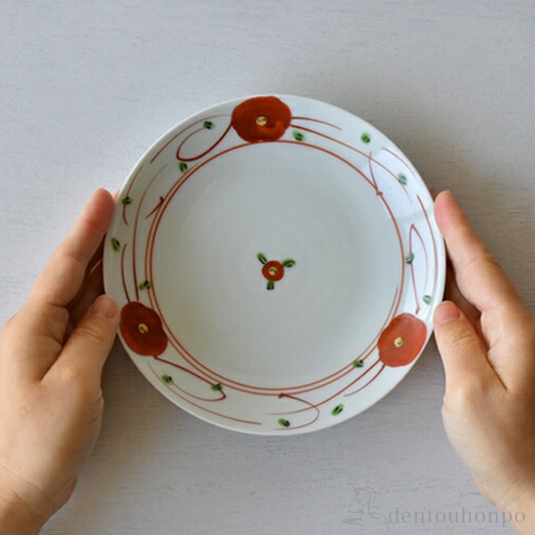 A940-5/萬暦意鳳凰画中皿7客/小皿/小鉢/向付/銘々皿/色絵/ A940-5/萬暦意鳳凰画中皿7客/小皿/小鉢/向付/銘々