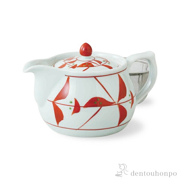 【送料無料】MSポット 古代朱巻花≪在庫確認後、10~14営業日程で出荷≫ ( 紅茶 ハーブティー 日本茶 ティーライフ 人気 波佐見焼 )