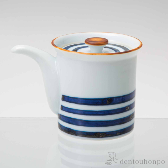 染文様 汁次 濃線紋≪3ヶ月程で出荷≫ ( ソース入れ 醤油さし ガラス 液だれしない 魚 波佐見焼 )