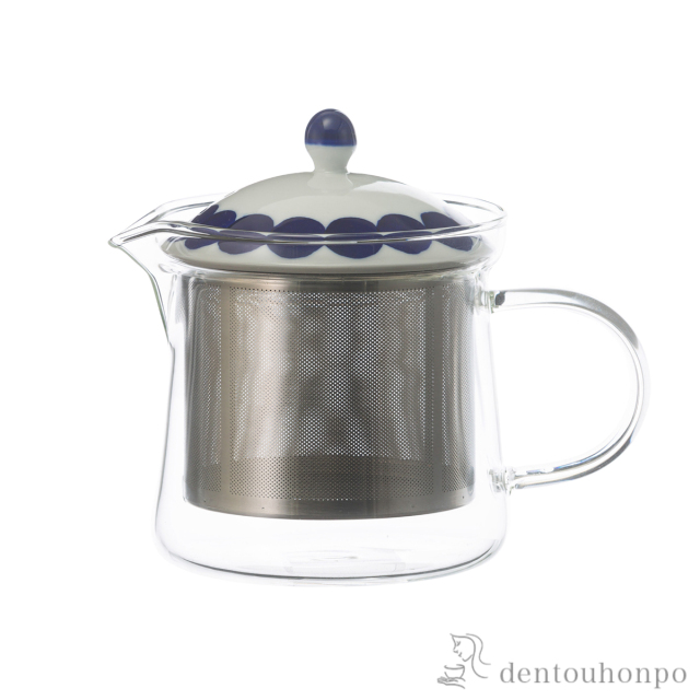 【送料無料】コリエ SSガラスポット 青 小≪在庫確認後、10~14営業日程で出荷≫ ( 紅茶 ハーブティー 日本茶 ティーライフ 人気 波佐見焼 )