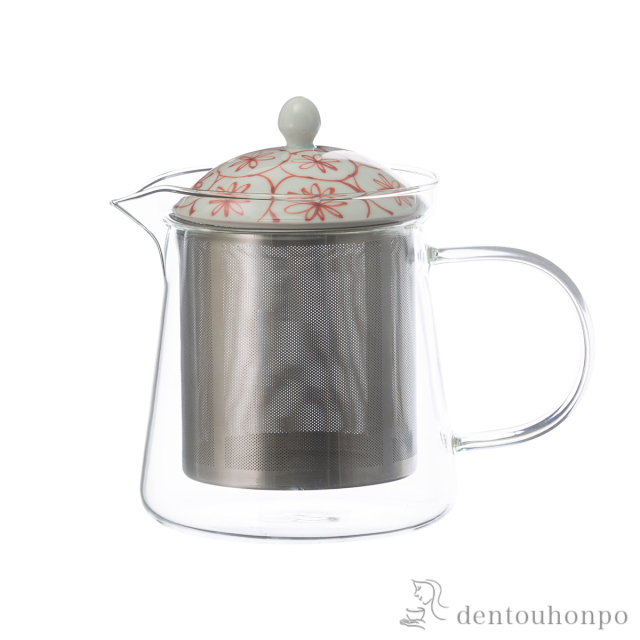 【送料無料】花籠 SSガラスポット 赤 大≪在庫確認後、10~14営業日程で出荷≫ ( 紅茶 ハーブティー 日本茶 ティーライフ 人気 波佐見焼 )