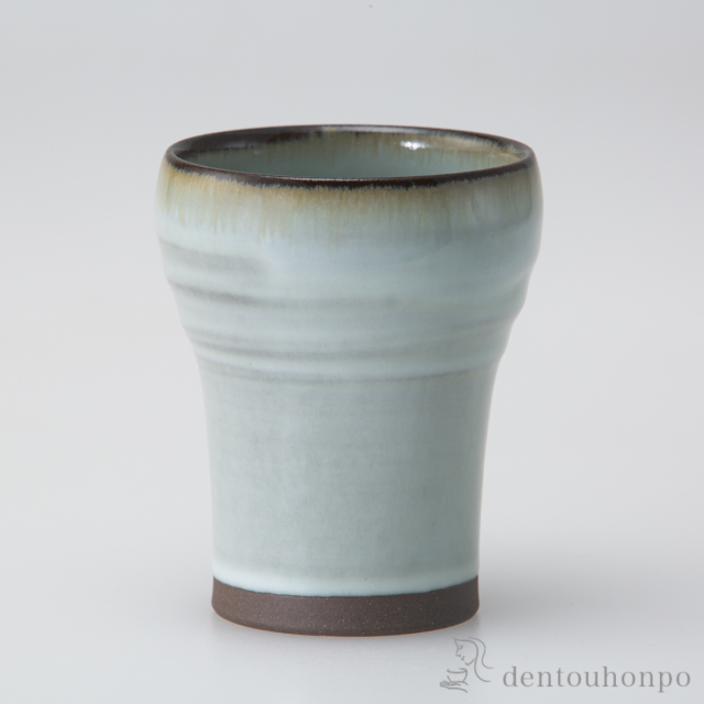 en もちやすカップ 栗皮≪在庫確認後、10~14営業日程で出荷≫ ( 焼酎グラス ビアカップ ビールグラス フリーカップ グラス 波佐見焼 )