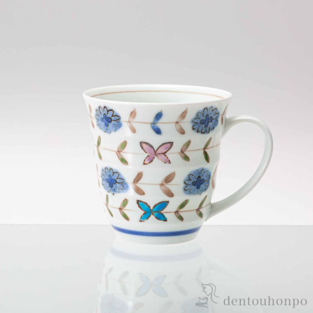 ブルーメ 軽量マグカップ 青≪在庫確認後、10~14営業日程で出荷≫ ( プレゼント デザイン マグ オリジナル タンブラー 波佐見焼 )