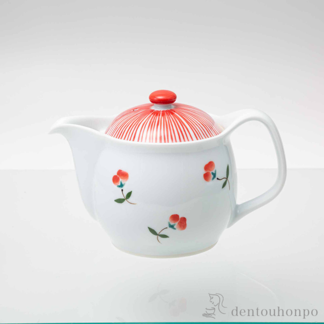 【送料無料】風花 SSポットU 赤≪在庫確認後、10~14営業日程で出荷≫ ( 紅茶 ハーブティー 日本茶 ティーライフ 人気 波佐見焼 )