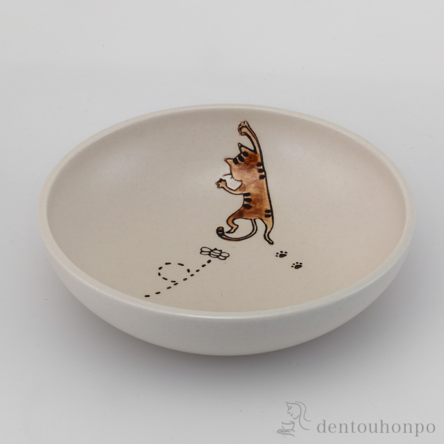 【送料無料】neko ボウル 茶 5個セット≪在庫確認後、7営業日程で出荷≫ ( 猫 ネコ ボール bowl 猫モチーフ 波佐見焼 )