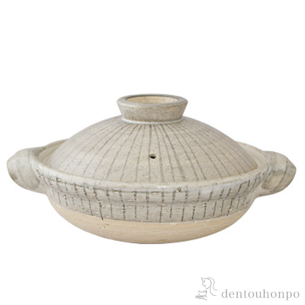 【送料無料】伊賀土鍋　 利休十草 中（2~3人用）≪2月中旬 入荷予定≫ ( 長谷園 お鍋 土鍋 鍋料理 日本製 2人用 伊賀焼 )