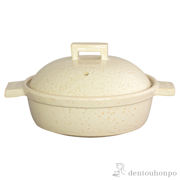 【送料無料】IHビストロ蒸し鍋 シロ 小 陶製すのこ・レシピ付≪在庫確認後、1~3営業日で出荷≫ ( 長谷園 ご飯 炊飯 ごはん おかゆ おすすめ 伊賀焼 )