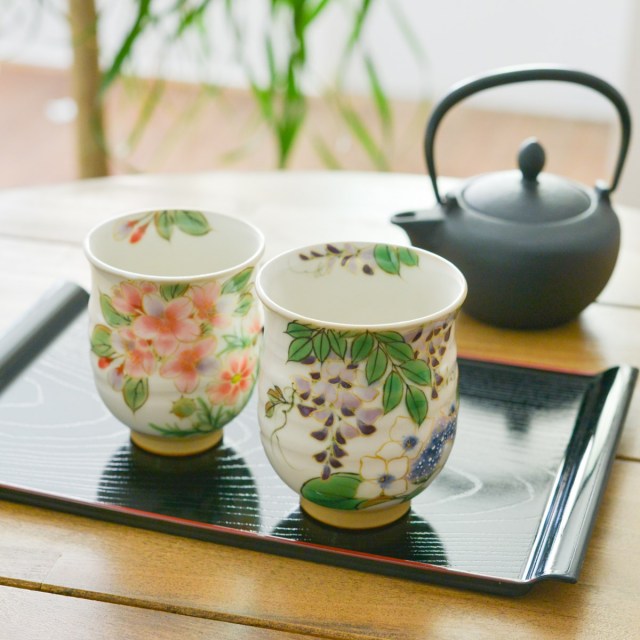 送料無料】 組湯呑 花移ろい ペア / 湯呑み 湯のみ セット 湯飲み  