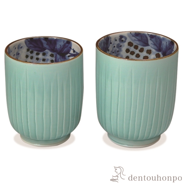 【送料無料】組湯呑 涼 ペア≪在庫確認後、1~3営業日で出荷≫ ( 名入れ有料 母の日 プレゼント 初任給 湯呑み 湯のみ セット 湯飲み おすすめ セット 清水焼 京焼 )