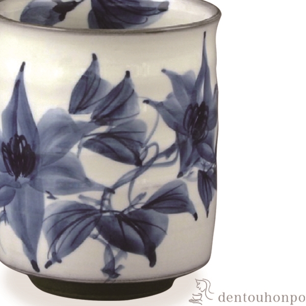 送料無料】 一ヶ湯呑 染付鉄線 / 湯のみ ゆのみ 湯飲み セット