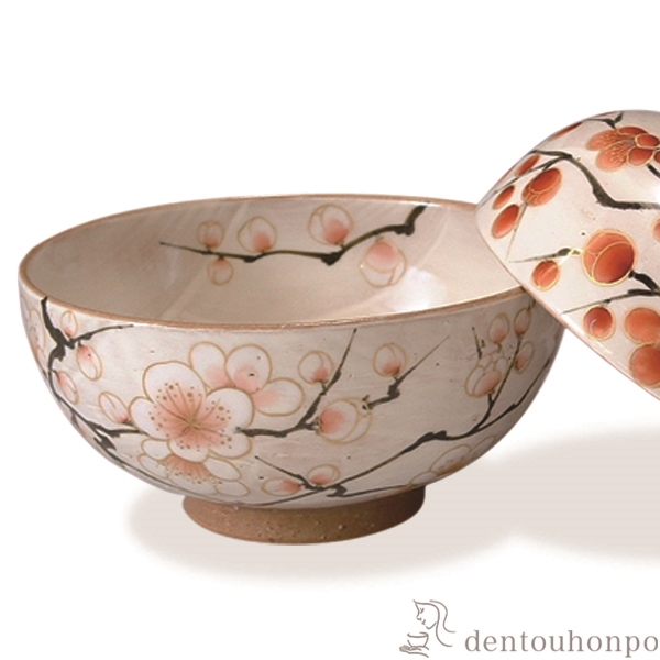 送料無料】 組飯碗 紅白梅 ペア / ギフト プレゼント ご飯茶碗 結婚