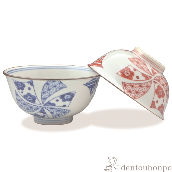 【送料無料】組飯碗 花車 ペア≪在庫確認後、1~3営業日で出荷≫ ( 名入れ有料 母の日 プレゼント 初任給 ギフト プレゼント ご飯茶碗 結婚祝い おすすめ セット 清水焼 京焼 )