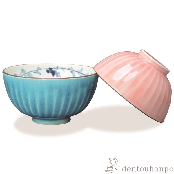 【送料無料】組飯碗 交趾唐草 ペア≪在庫確認後、1~3営業日で出荷≫ ( 母の日 プレゼント 初任給 ギフト プレゼント ご飯茶碗 結婚祝い おすすめ セット 清水焼 京焼 )