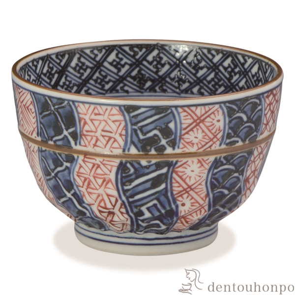 送料無料】 お茶呑茶碗 染赤捻祥瑞 5客セット / 茶器セット 急須