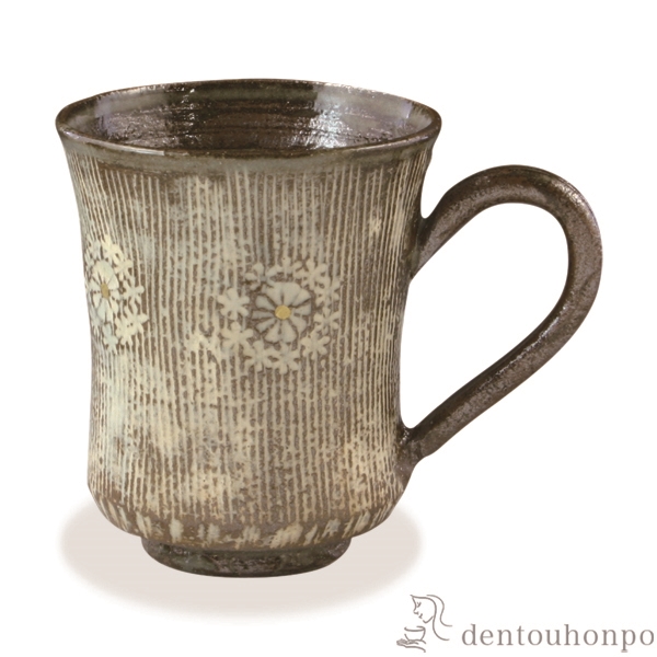 【送料無料】マグカップ 櫛目印華 黒≪在庫確認後、1~3営業日で出荷≫ ( 名入れ有料 母の日 プレゼント 初任給 プレゼント デザイン マグ オリジナル タンブラー 清水焼 京焼 )