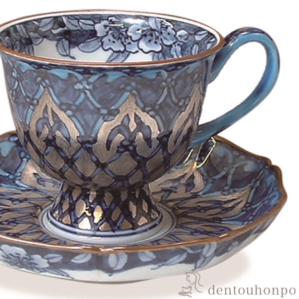 送料無料】 珈琲碗皿 銀モスク / セット ソーサー ティーカップ