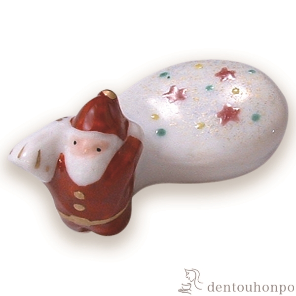 【送料無料】箸置 サンタクロース 5個セット≪在庫確認後、1~3営業日で出荷≫ ( ギフト セット 結婚祝い お店 人気 清水焼 京焼 )