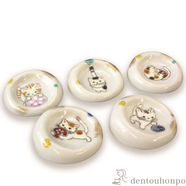 【送料無料】箸置 まり遊び 5個セット≪在庫確認後、1~3営業日で出荷≫ ( 退職祝い 定年 ギフト セット 結婚祝い お店 人気 清水焼 京焼 )