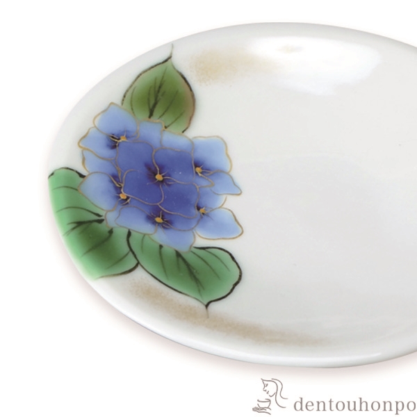 送料無料】 三寸皿 四季の花 紫陽花 / 初任給 プレゼント 母の日