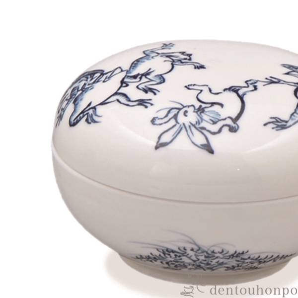 送料無料】 蓋物 鳥獣戯画 / スプーン はちみつ 和食 中華 食器 清水焼