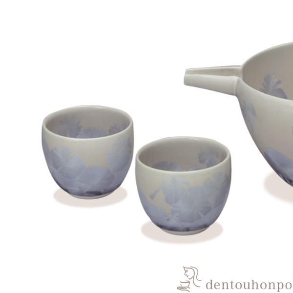 送料無料】 片口酒器 花結晶 銀藤 片口1個・ぐい呑2個 / 酒器 日本酒
