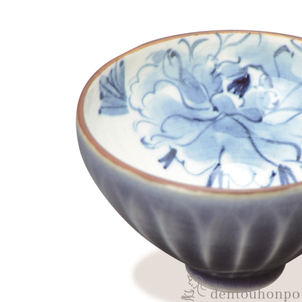送料無料】 盃 花交趾 牡丹 / ぐいのみ 盃 酒器 猪口 日本酒 清水焼 京